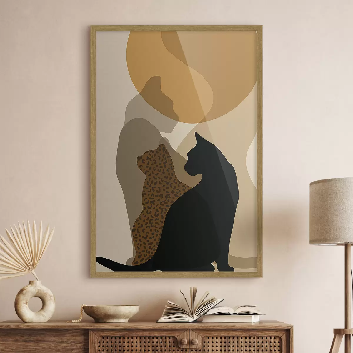 Poster Schatten von Katzen f50103