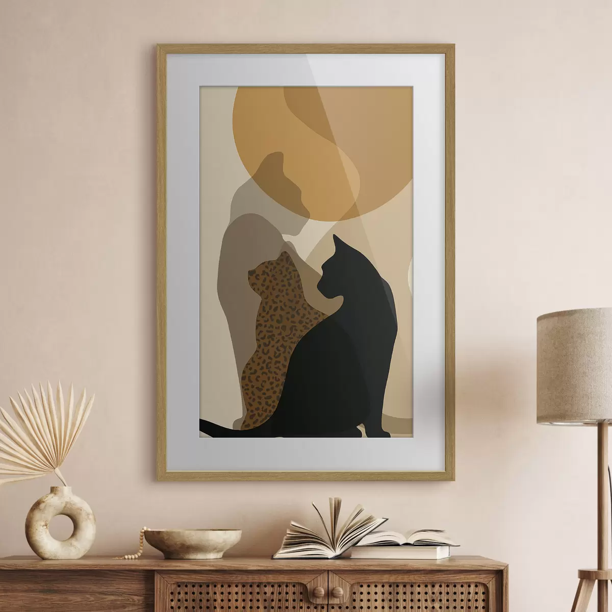 Poster Schatten von Katzen f50103