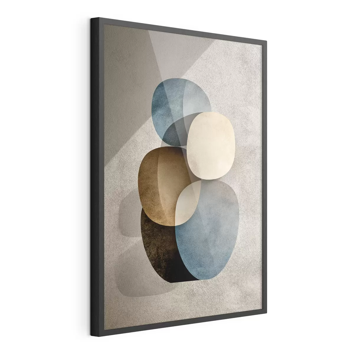 Poster Vier schwebende Formen f50115
