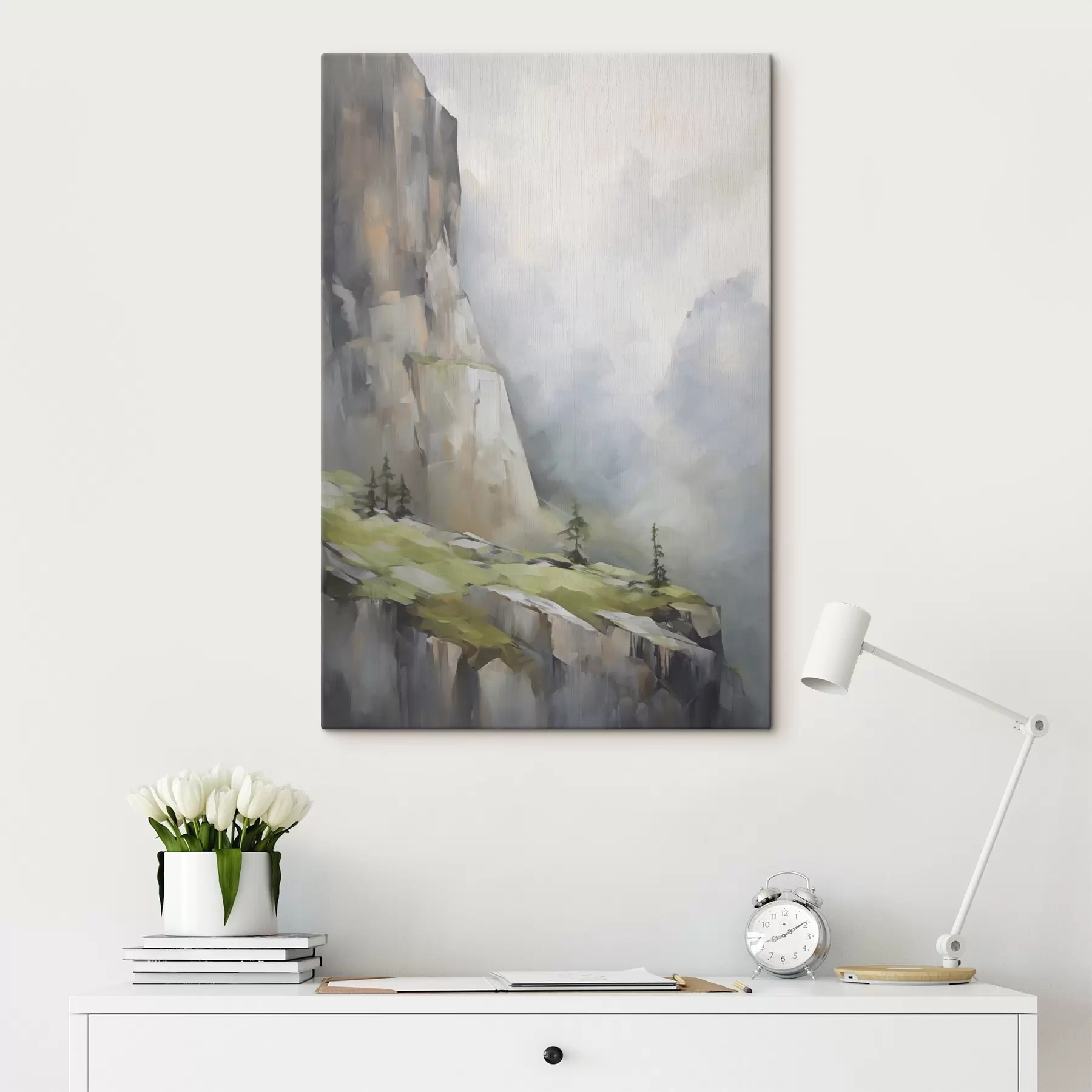 Fototapete Berglandschaft, Nachbildung eines Gemäldes s50135