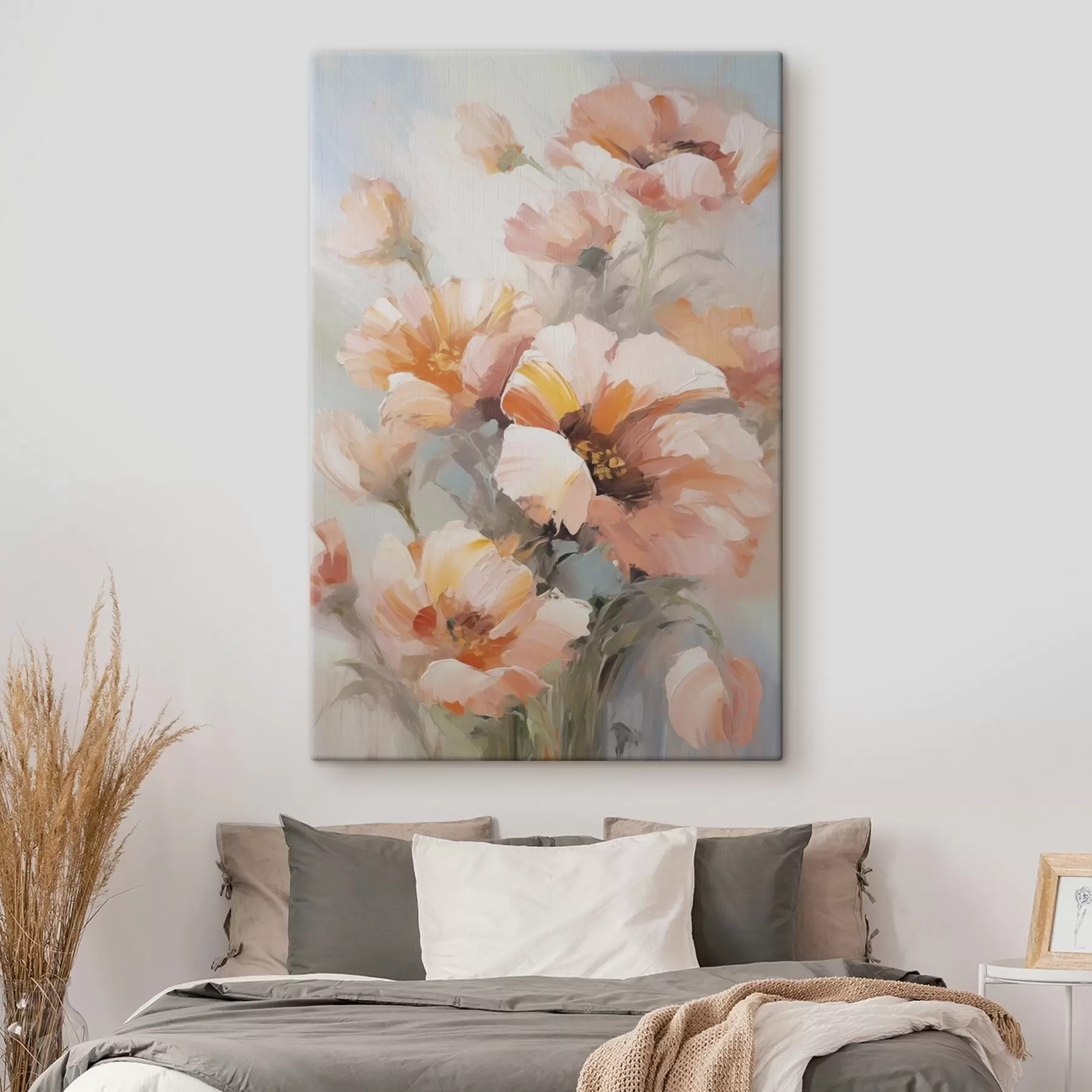 Fototapete Zarte Blumen, Nachbildung eines Gemäldes s50140