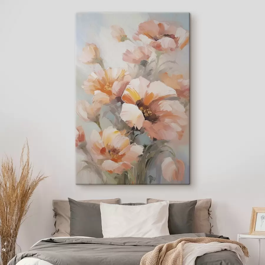 Fototapete Zarte Blumen, Nachbildung eines Gemäldes s50140