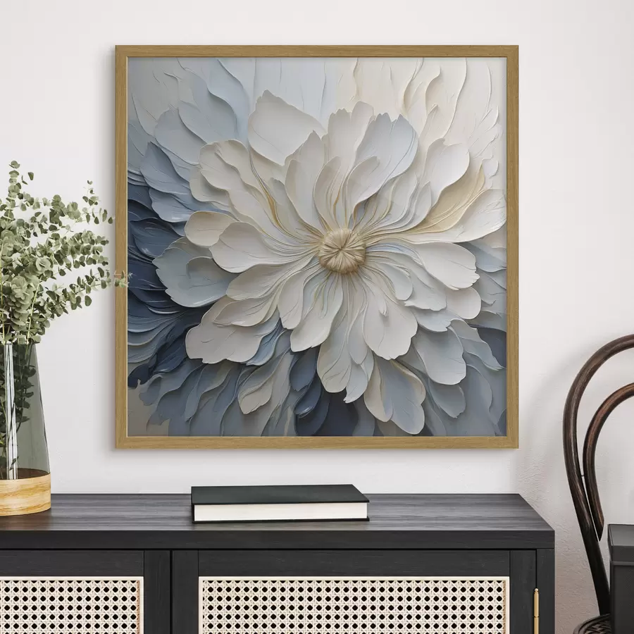 Fototapete Blume, flache Illustration, Malerei-Imitation f50132
