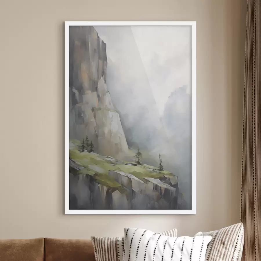 Fototapete Berglandschaft, Nachbildung eines Gemäldes f50135