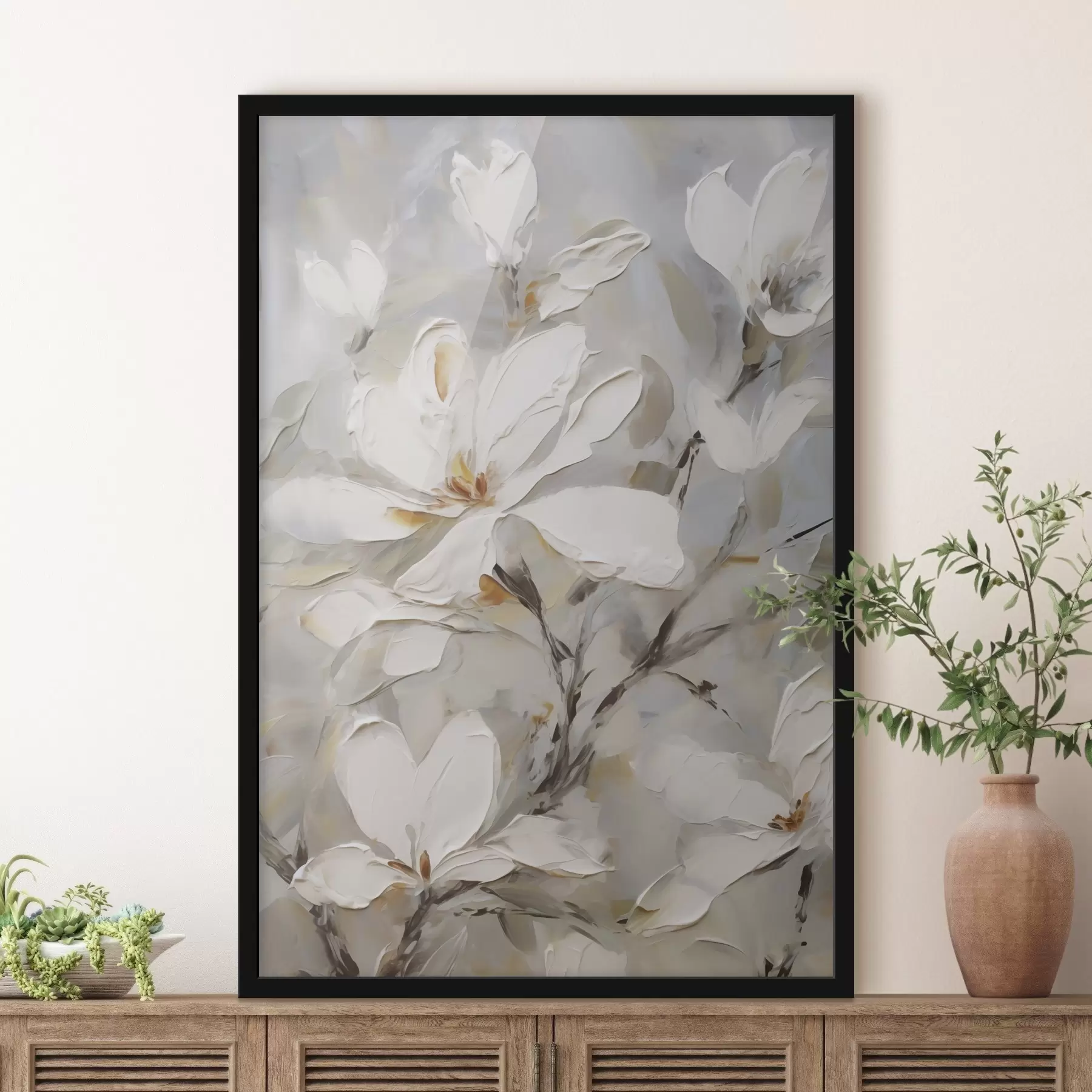 Fototapete Abstrakte Blumen, Nachbildung eines Gemäldes f50139