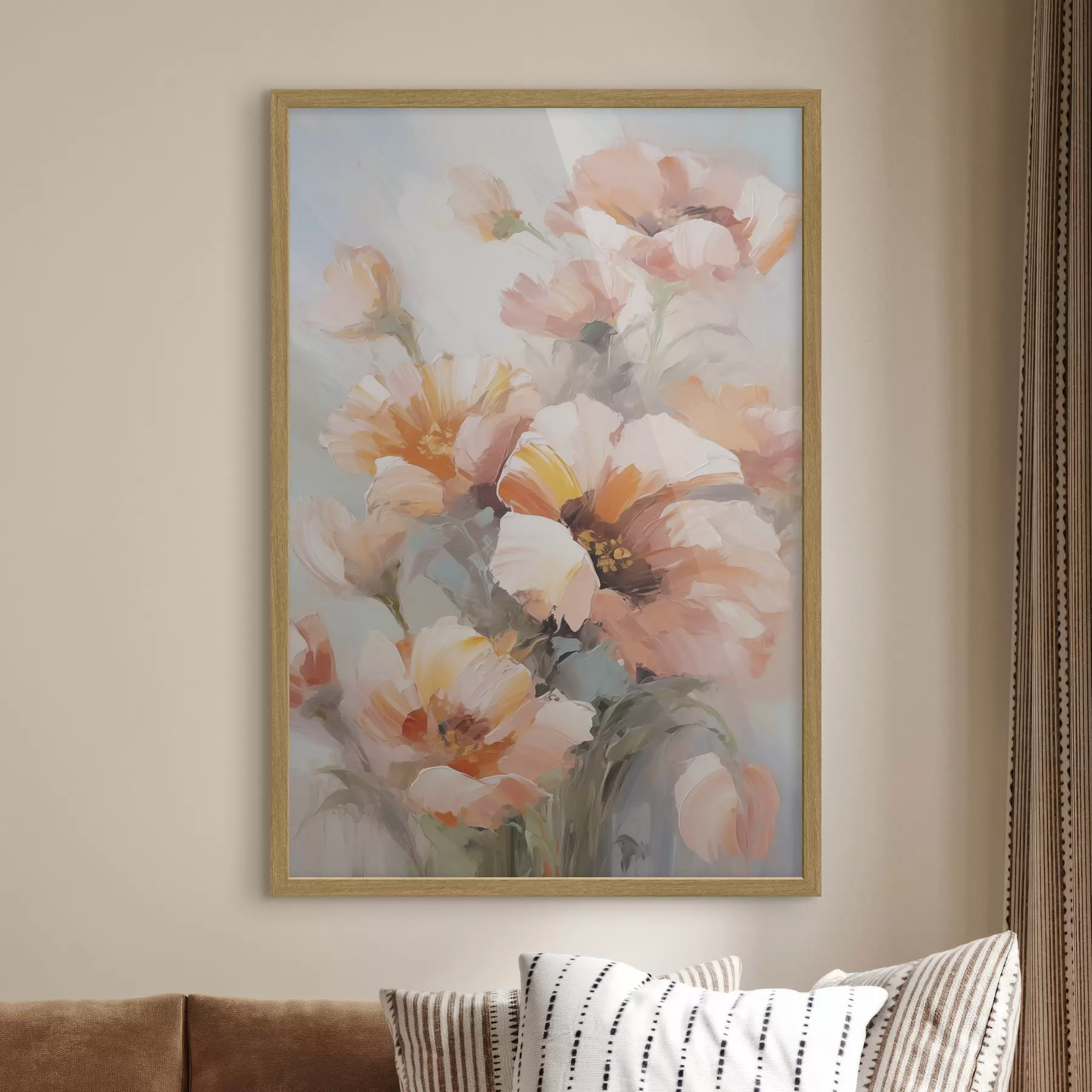 Fototapete Zarte Blumen, Nachbildung eines Gemäldes f50140