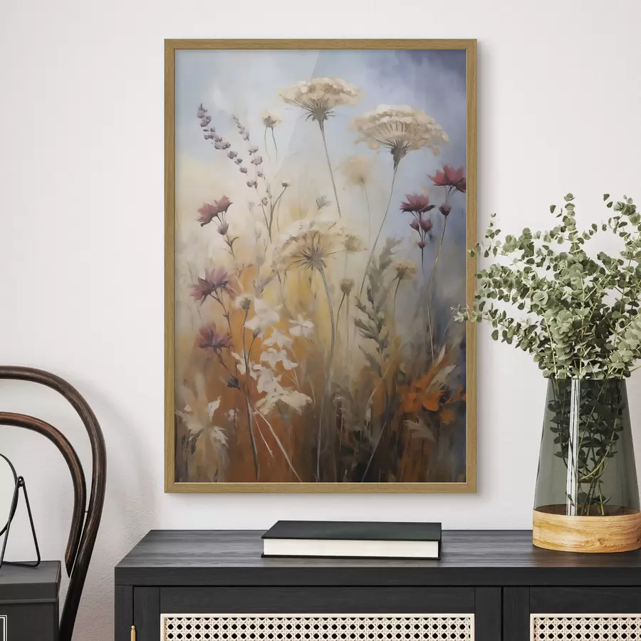 Fototapete Wiesenblumen im Bernsteindunst f50144