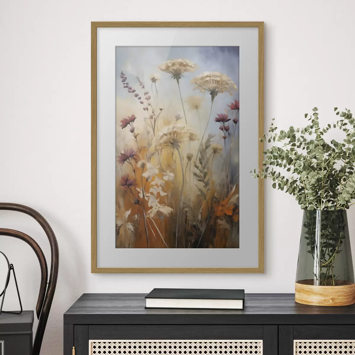 Poster Wiesenblumen im Bernsteindunst f50144