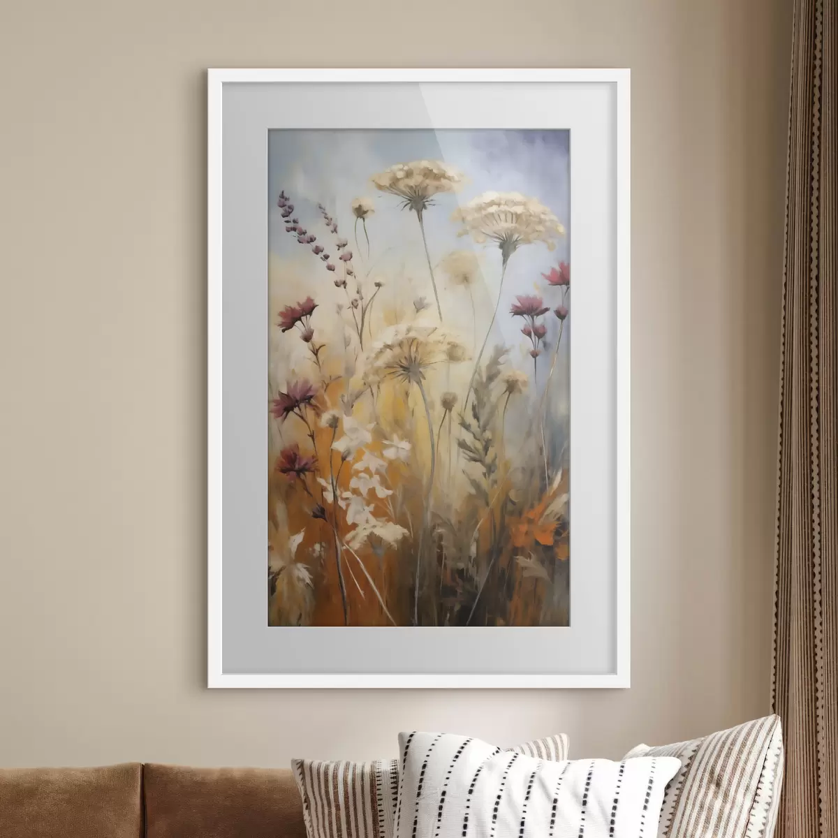 Poster Wiesenblumen im Bernsteindunst f50144