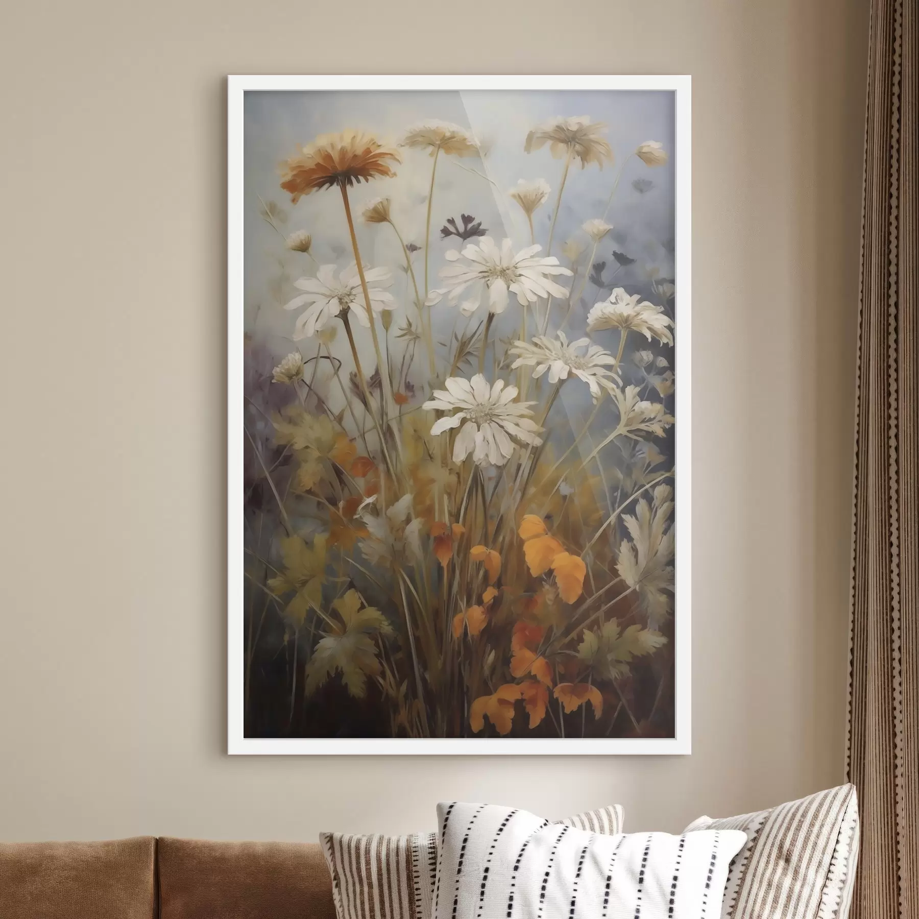 Fototapete Wildblumen und Gräser, Nachbildung eines Gemäldes f50145