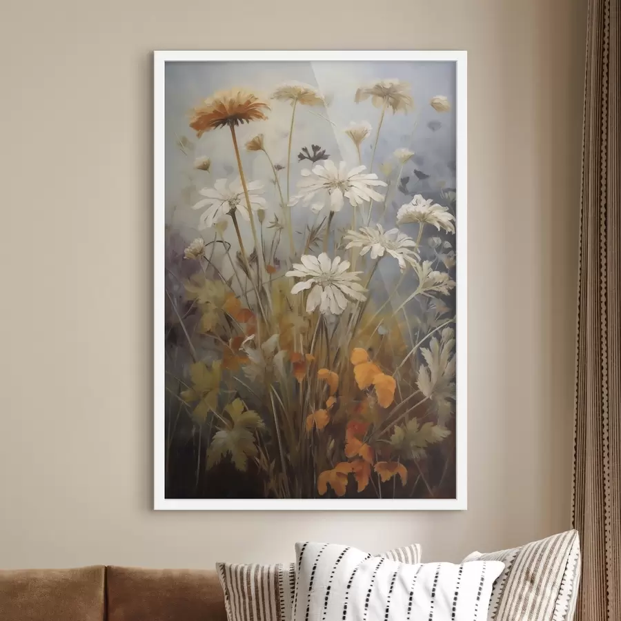 Fototapete Wildblumen und Gräser, Nachbildung eines Gemäldes f50145
