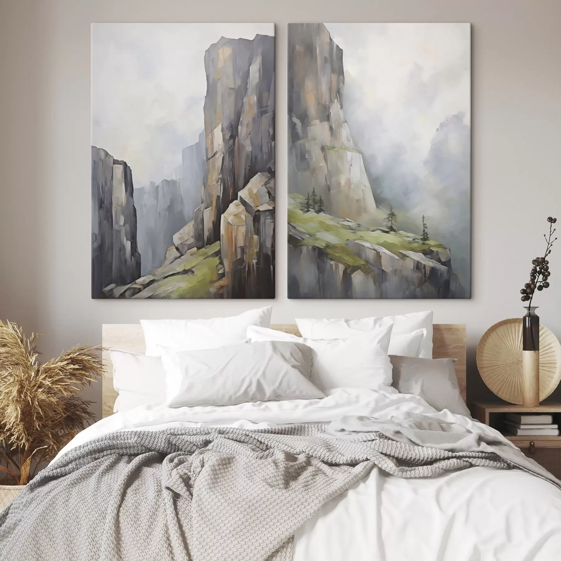 Fototapete Berglandschaft, Nachbildung eines Gemäldes m30803