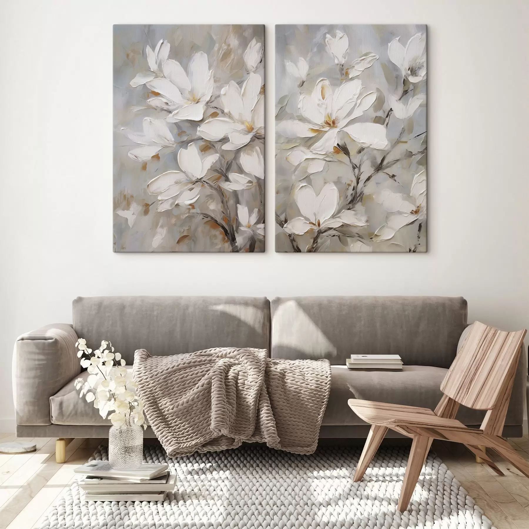 Fototapete Abstrakte Blumen, Nachbildung eines Gemäldes m30805