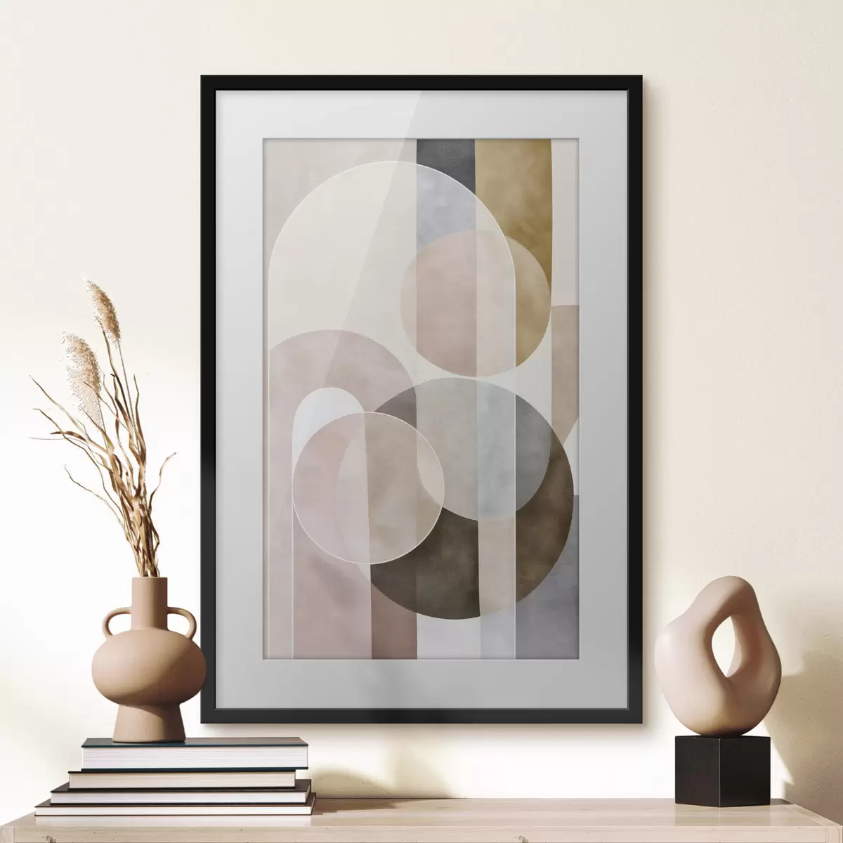 Poster Kreise und Kontrast f50157