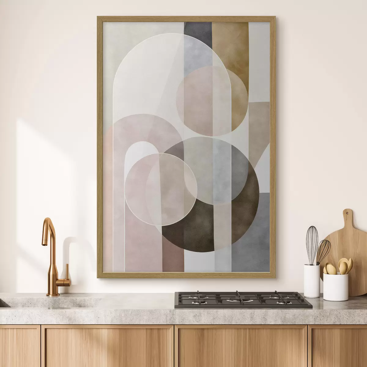 Poster Kreise und Kontrast f50157