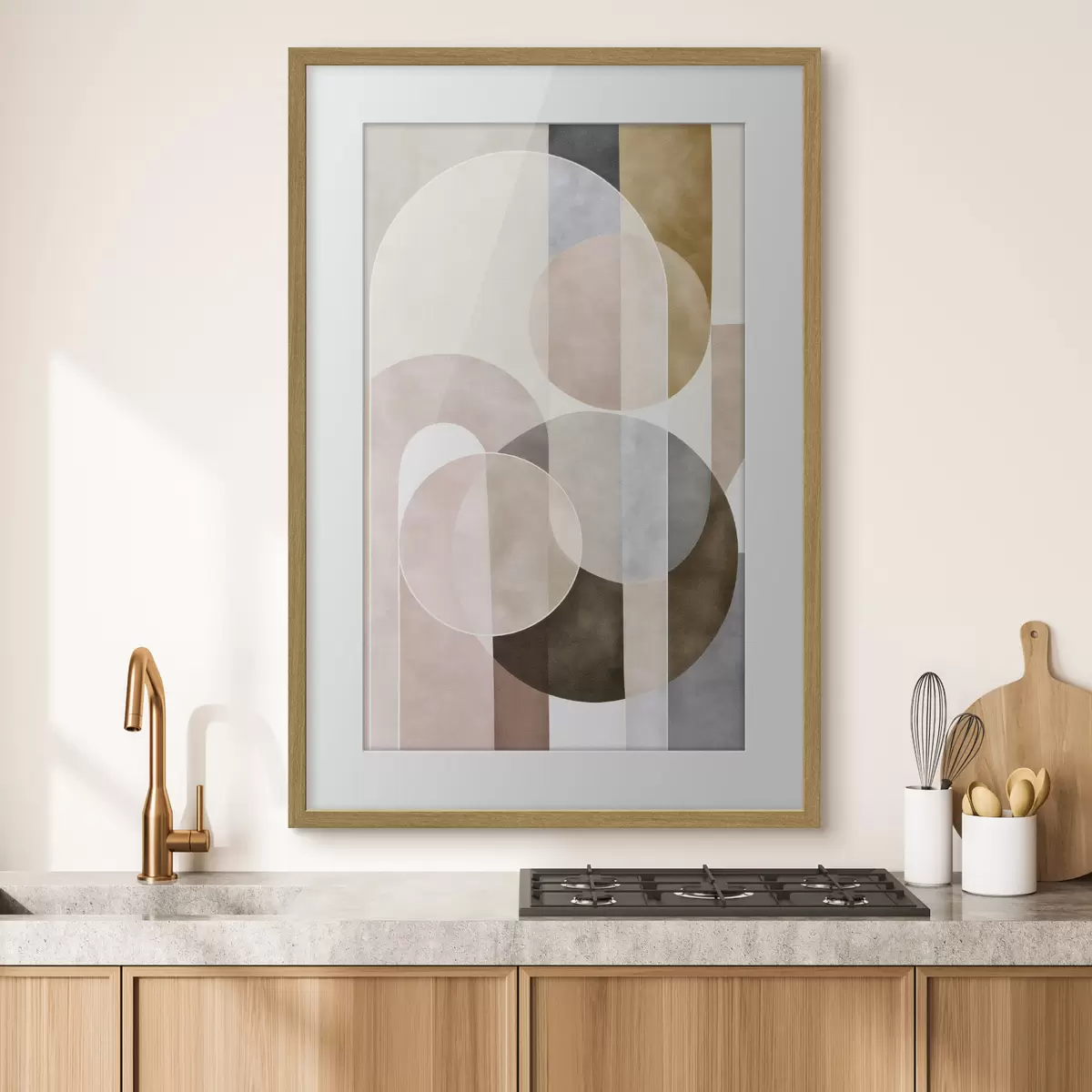 Poster Kreise und Kontrast f50157