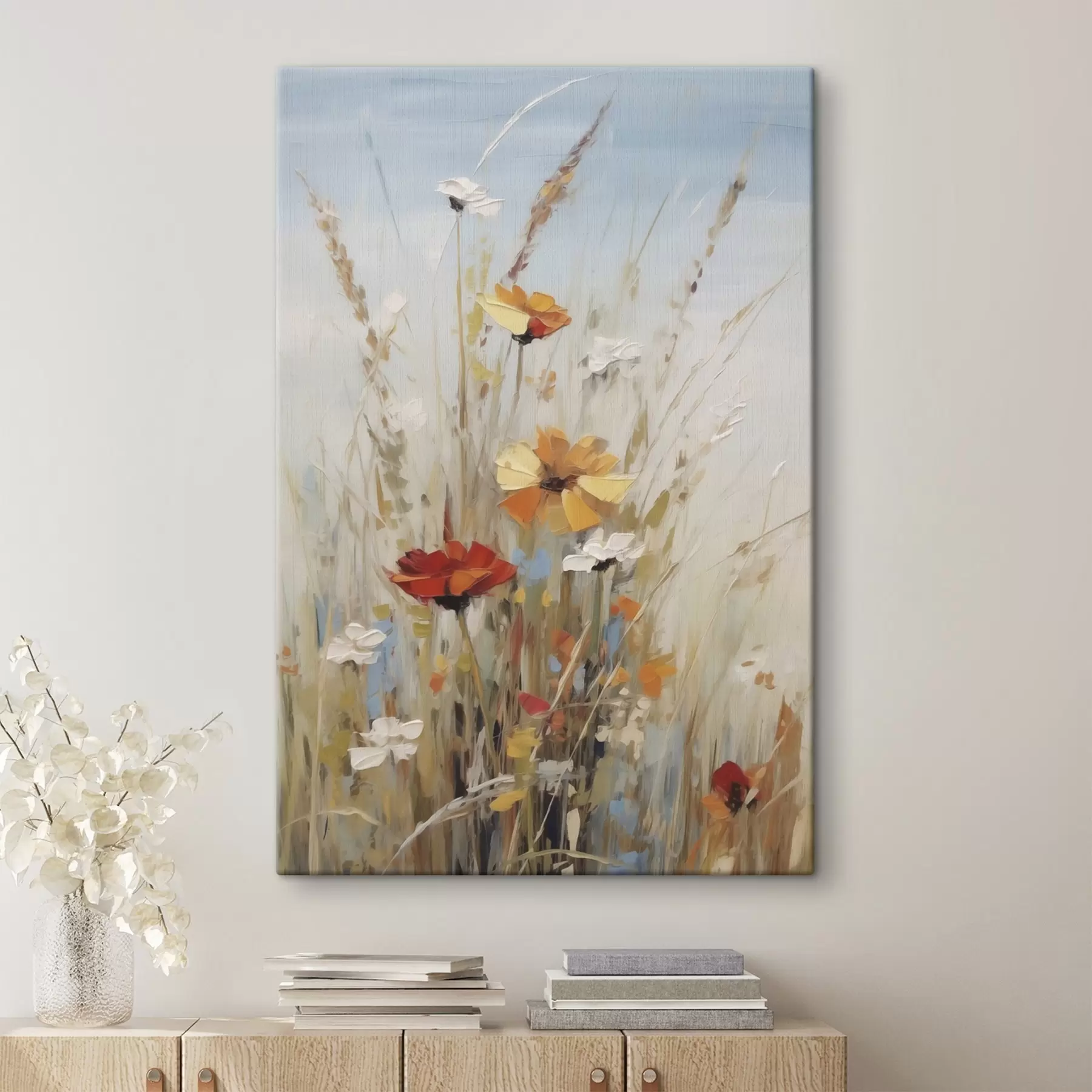 Fototapete Wildblumen und Kräuter, Nachbildung eines Gemäldes s50183