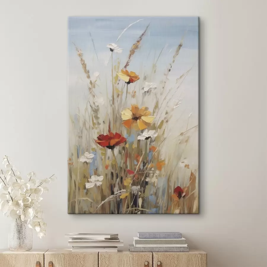 Fototapete Wildblumen und Kräuter, Nachbildung eines Gemäldes s50183