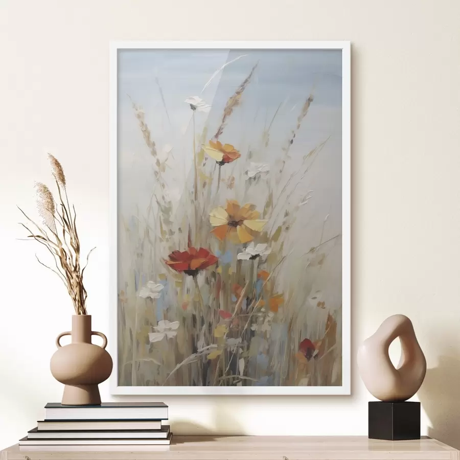 Fototapete Wildblumen und Kräuter, Nachbildung eines Gemäldes f50183