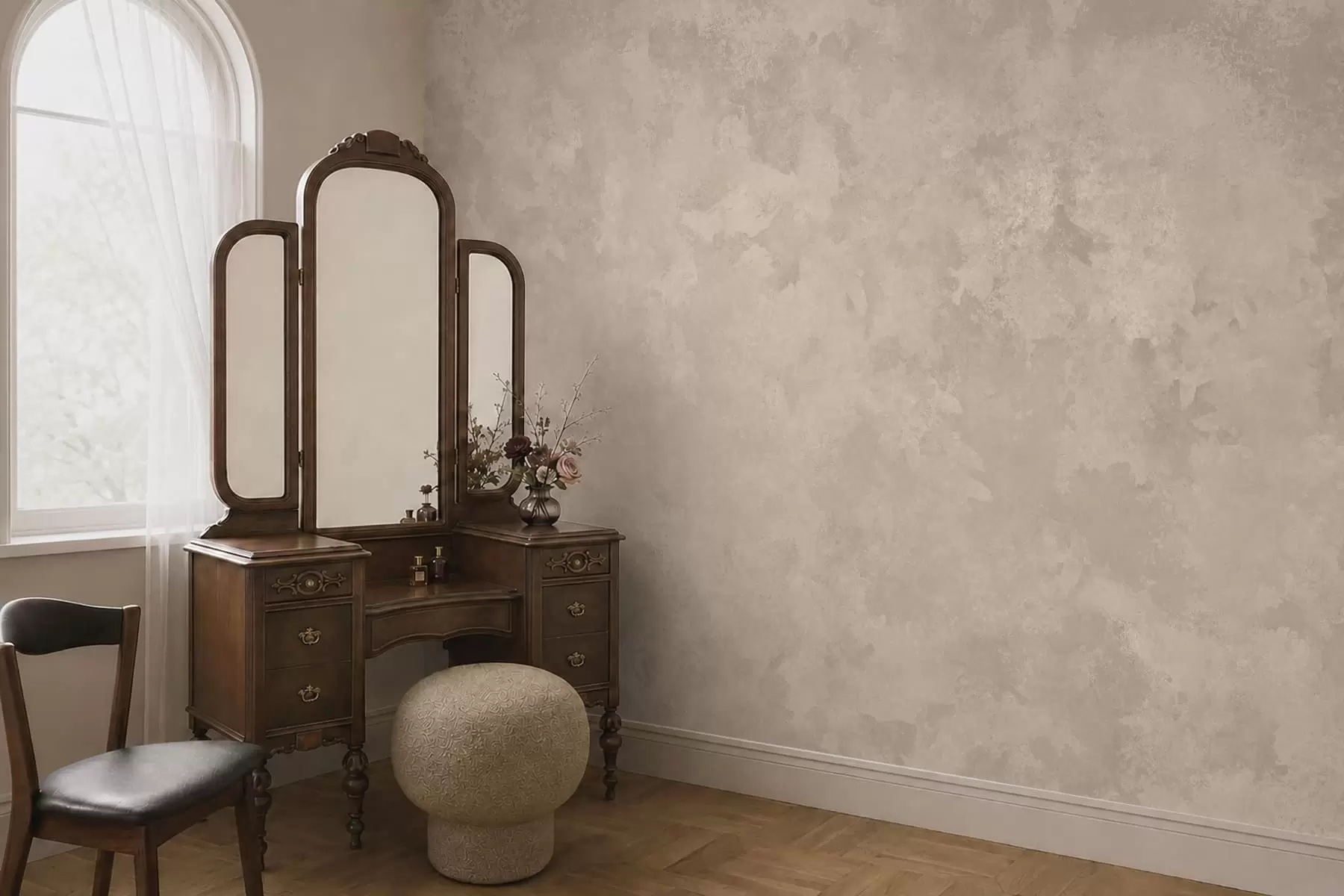 Fototapete Warme, mandelbeige Textur mit sanften, natürlichen Farbverläufen w05814