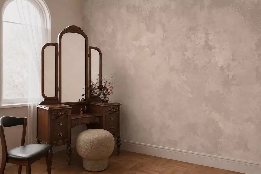 Fototapete Warme, mandelbeige Textur mit sanften, natürlichen Farbverläufen w05814