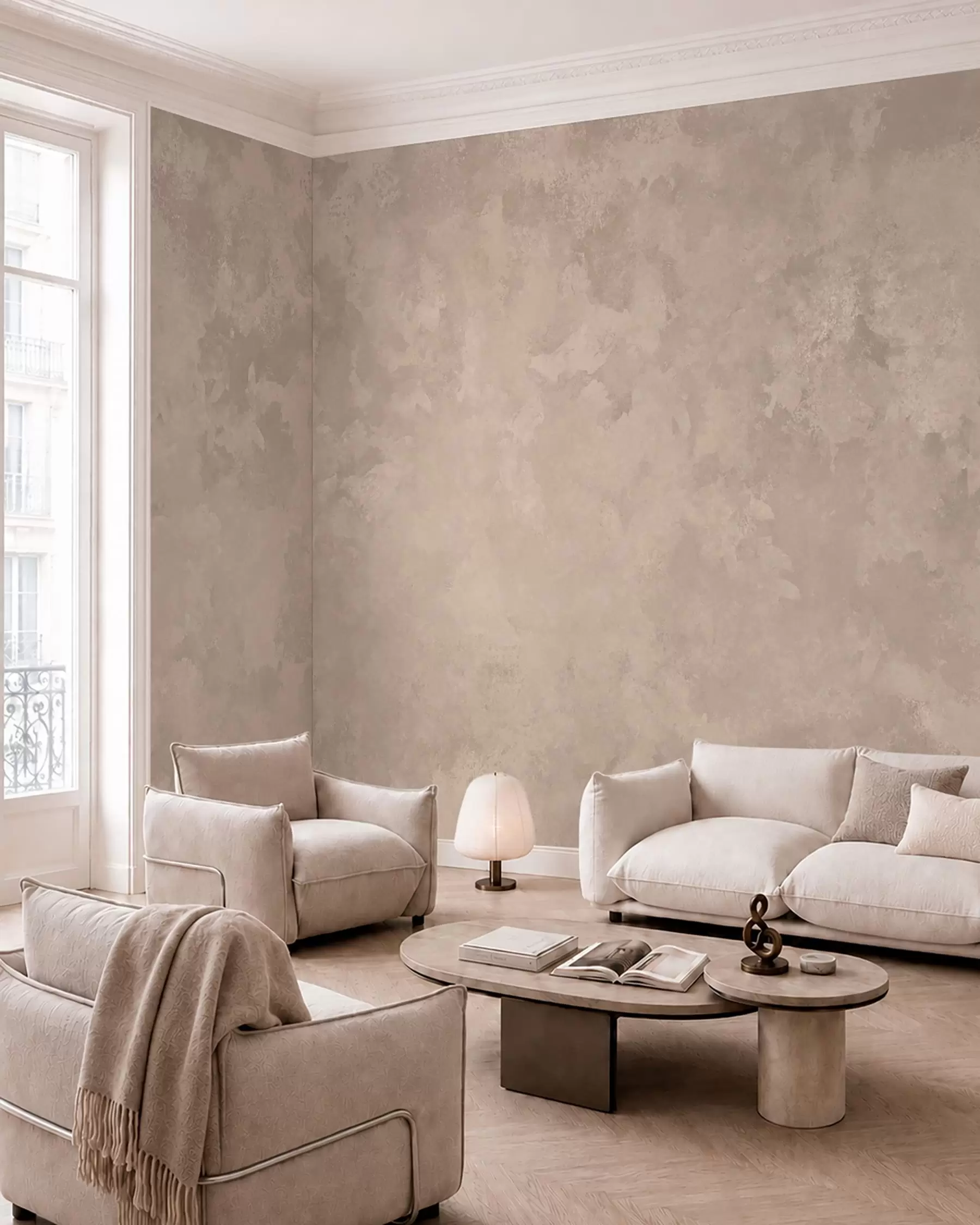 Fototapete Mandelbeige Textur w05814