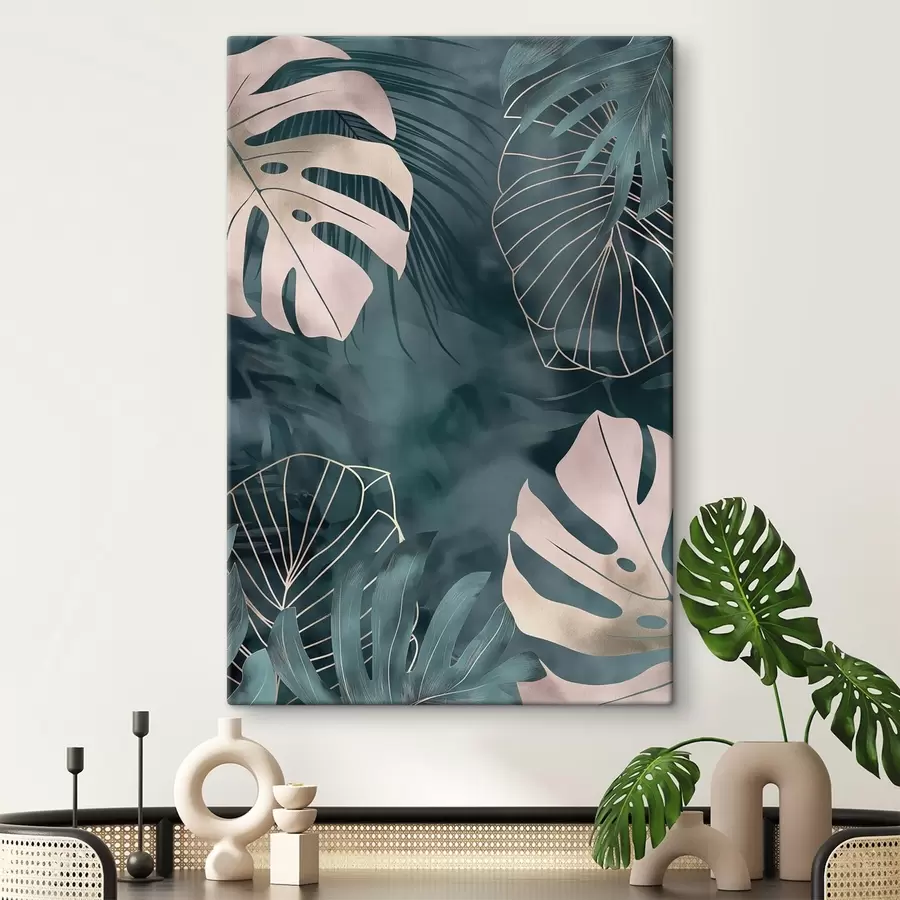 Fototapete Monstera-Blätter s50177