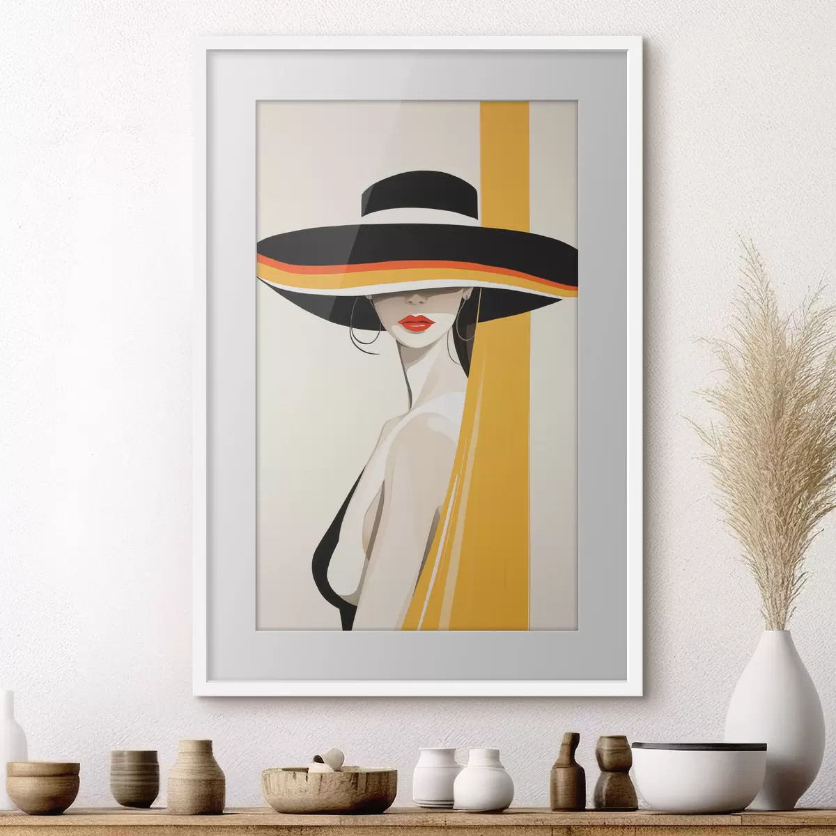 Poster Frau und Echo f50236