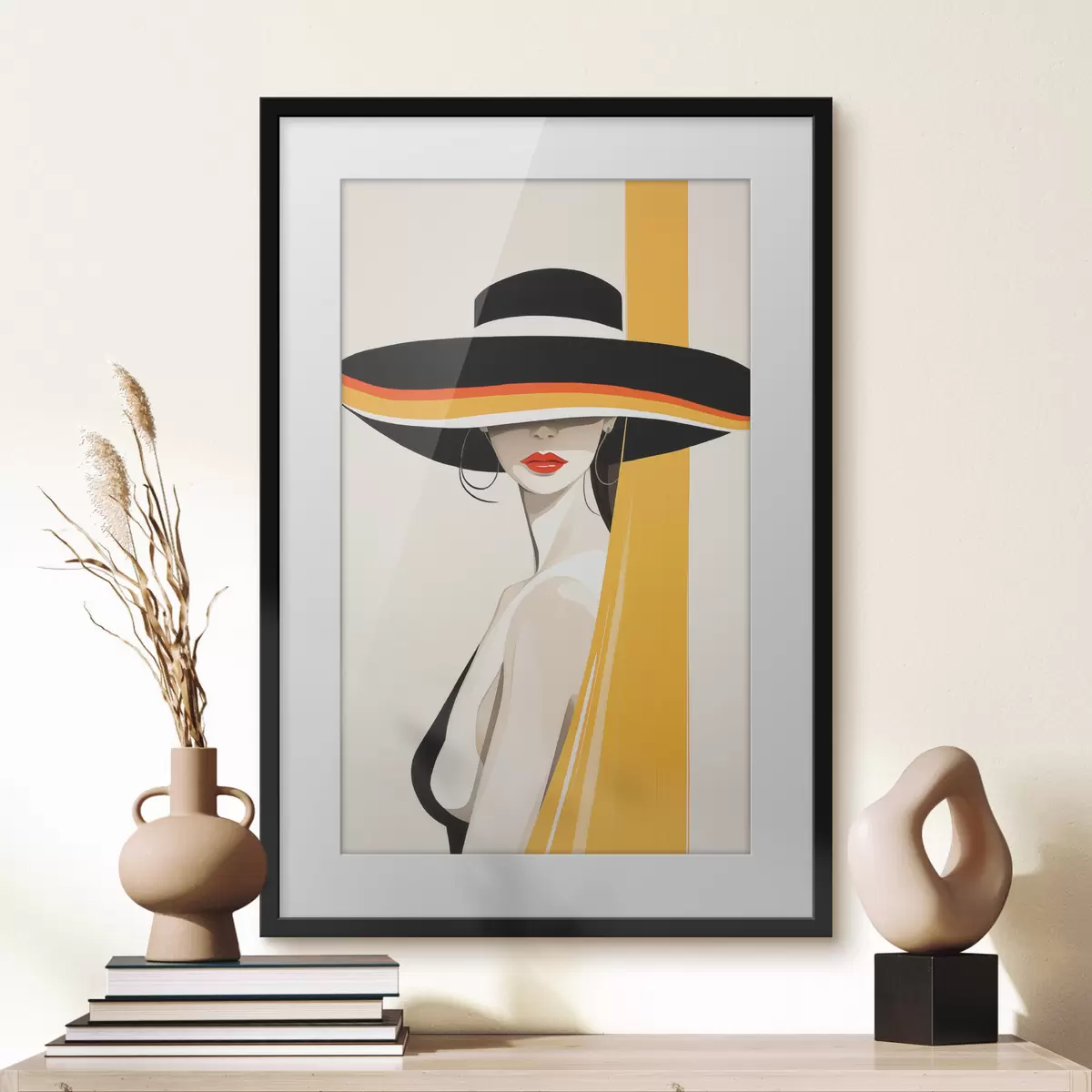 Poster Frau und Echo f50236