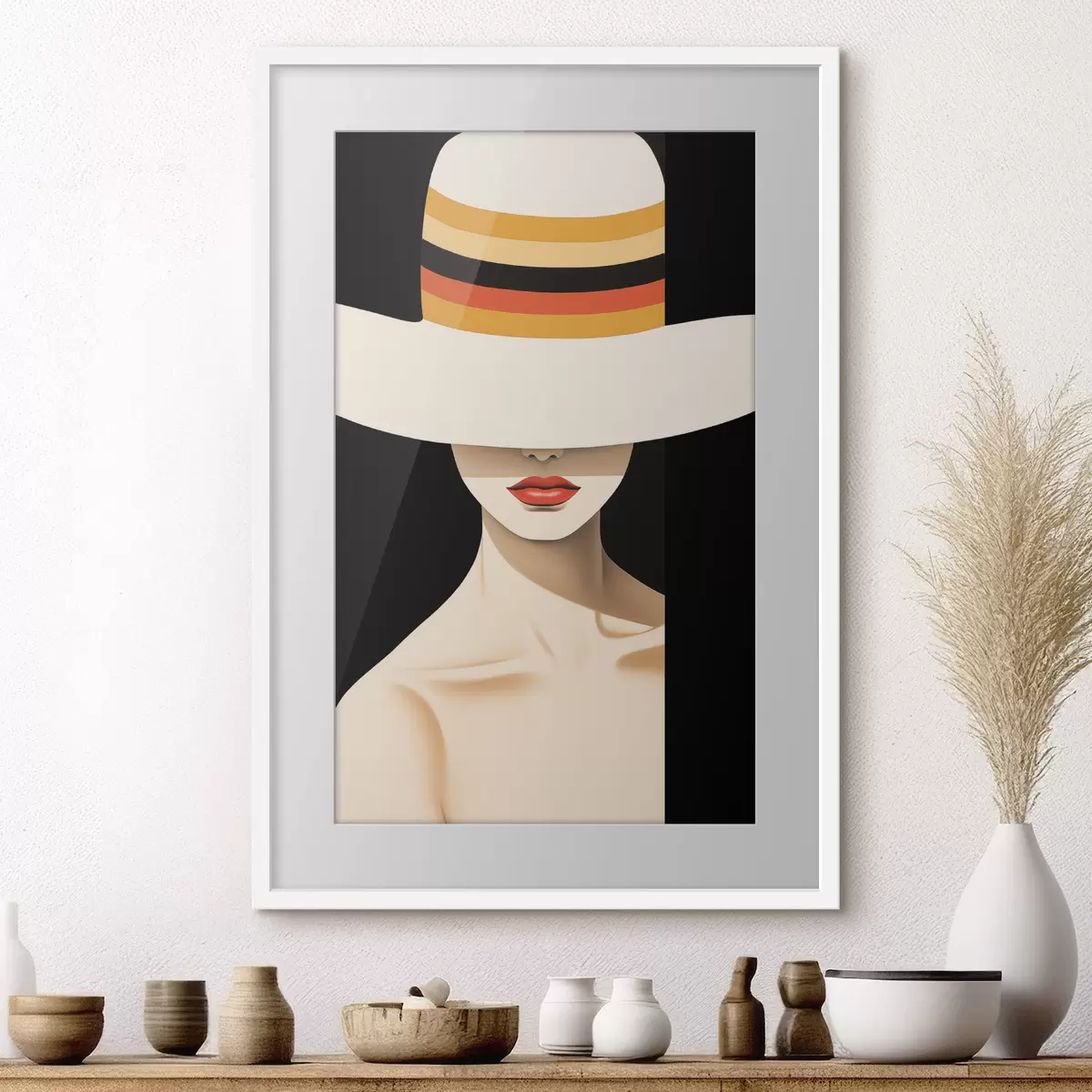 Poster Frau und Melodie f50237