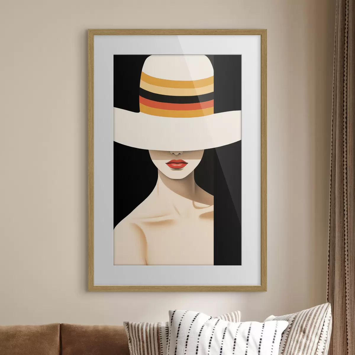 Poster Frau und Melodie f50237