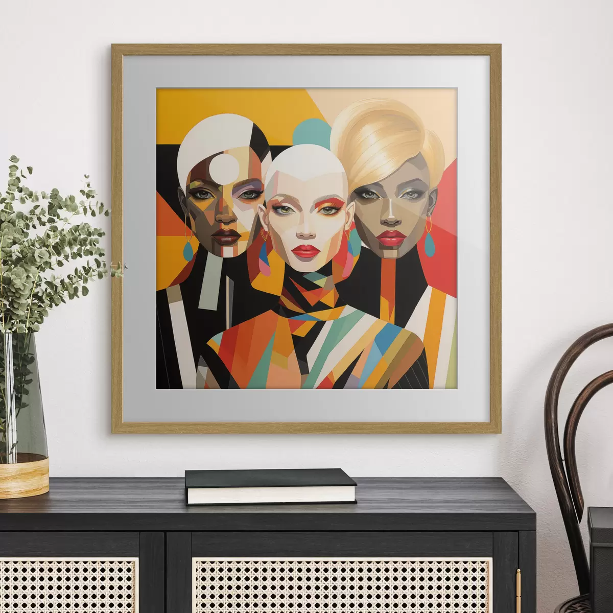 Poster Geometrische Porträts von Frauen f50254