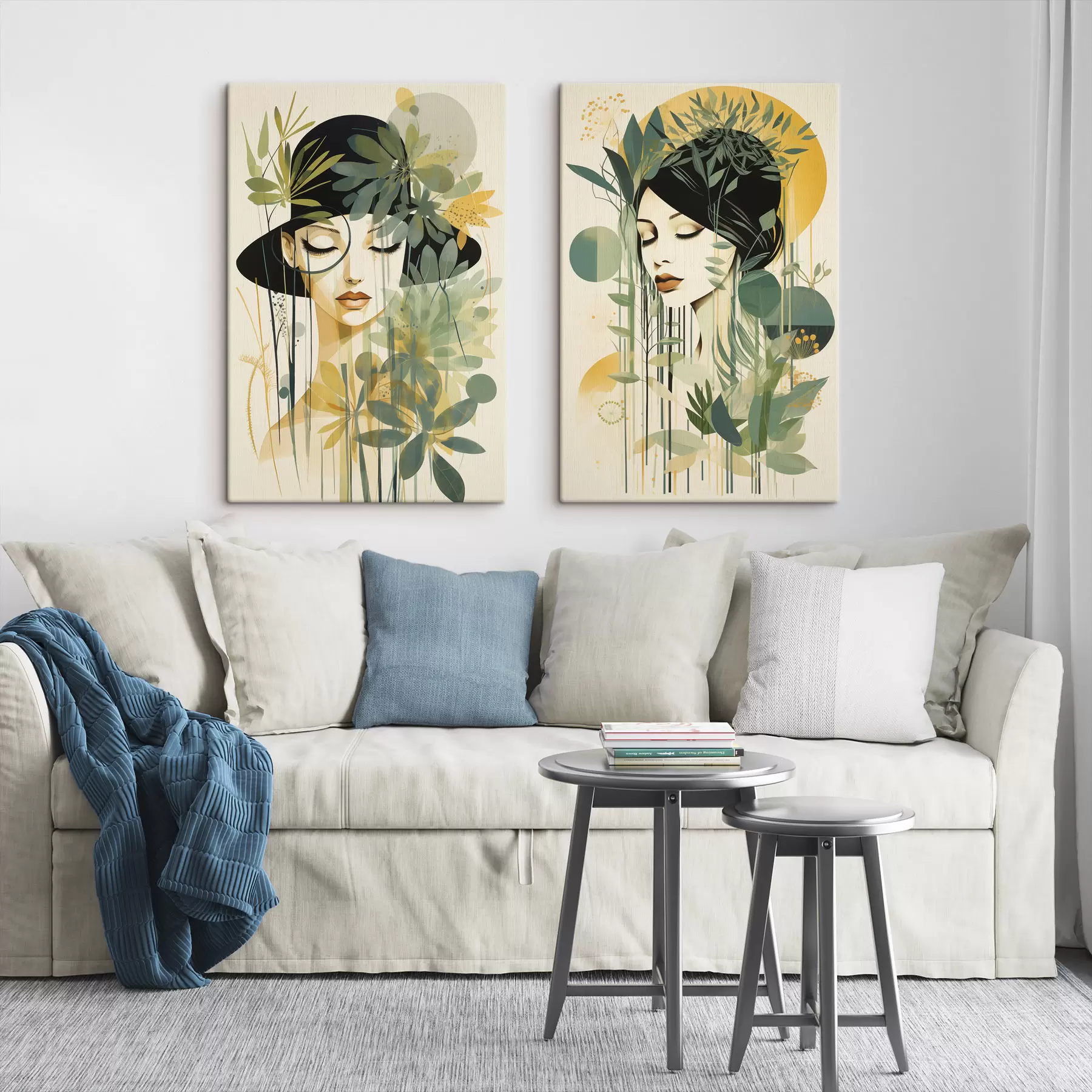Fototapete Botanische Porträts von Frauen m30854