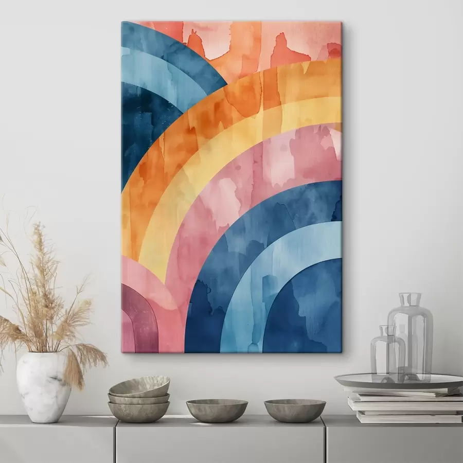 Fototapete Abstrakte Streifen in Regenbogenfarben s50301