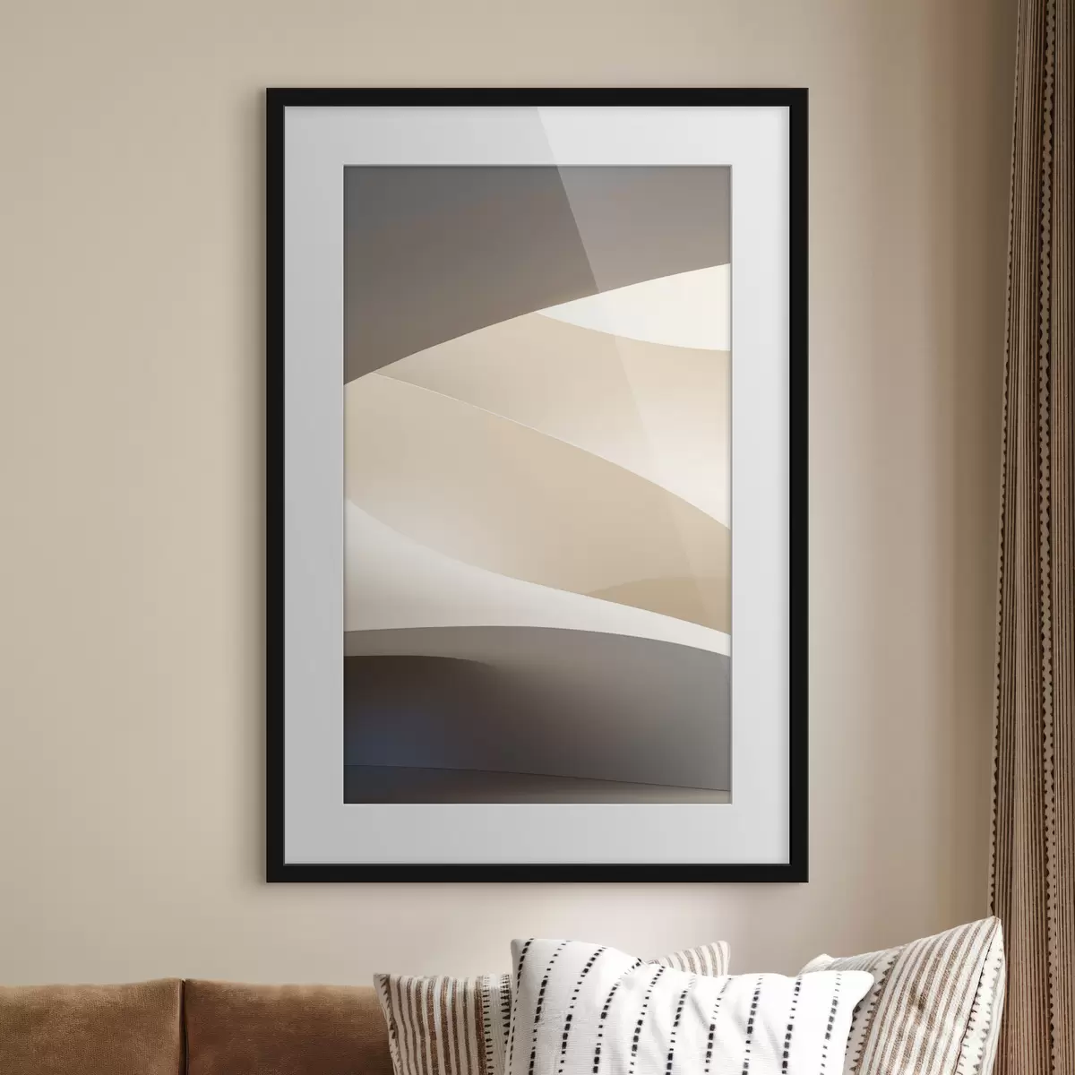 Poster Beigefarbene Wellen f50280