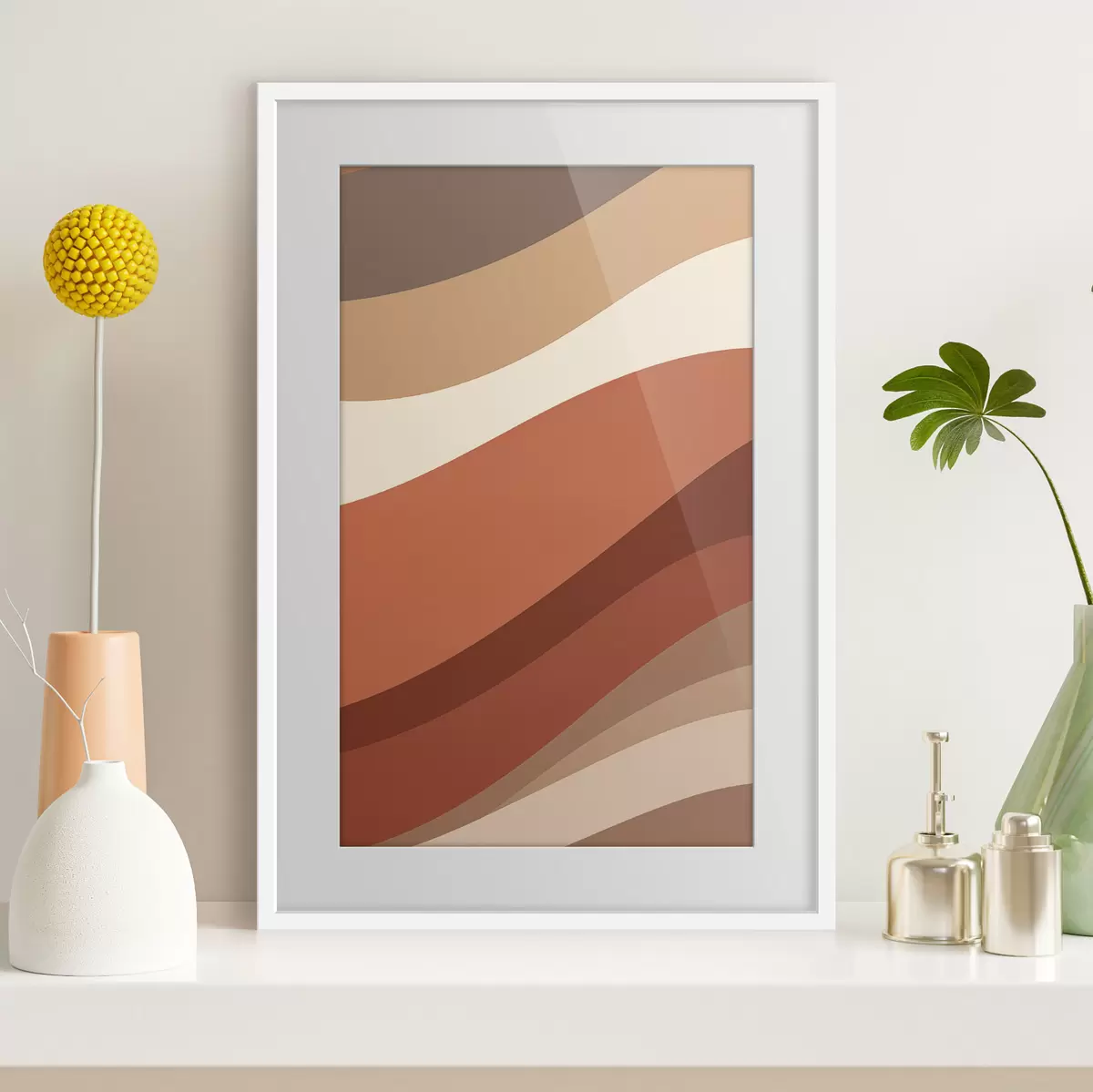 Poster Terrakotta-Geometrie f50283