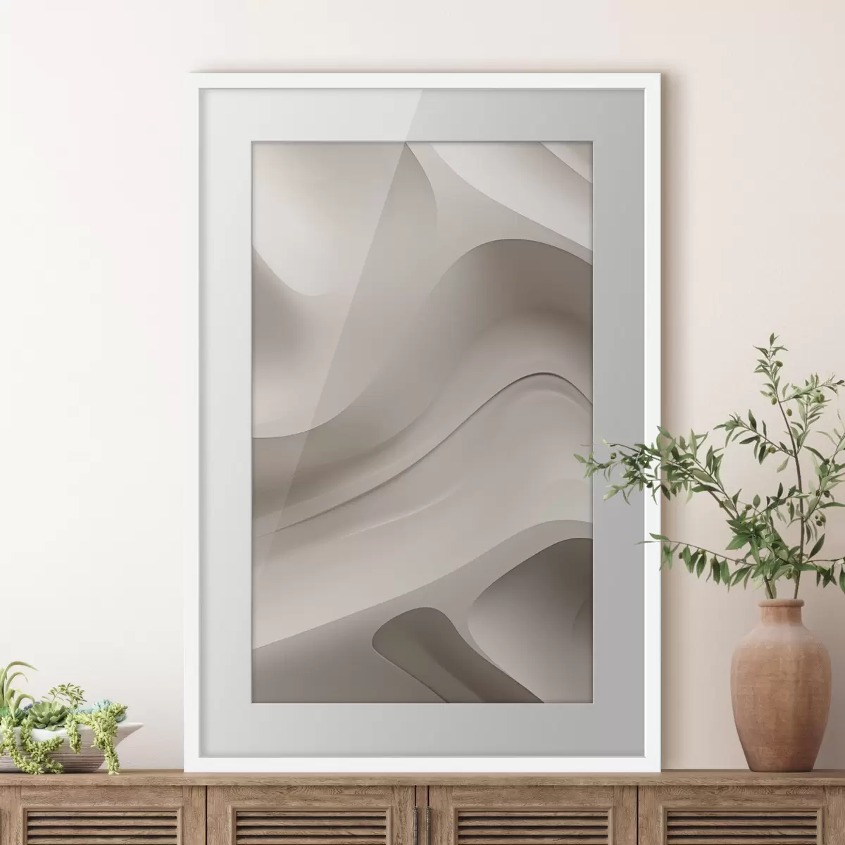 Poster Weißes dreidimensionales Relief f50286