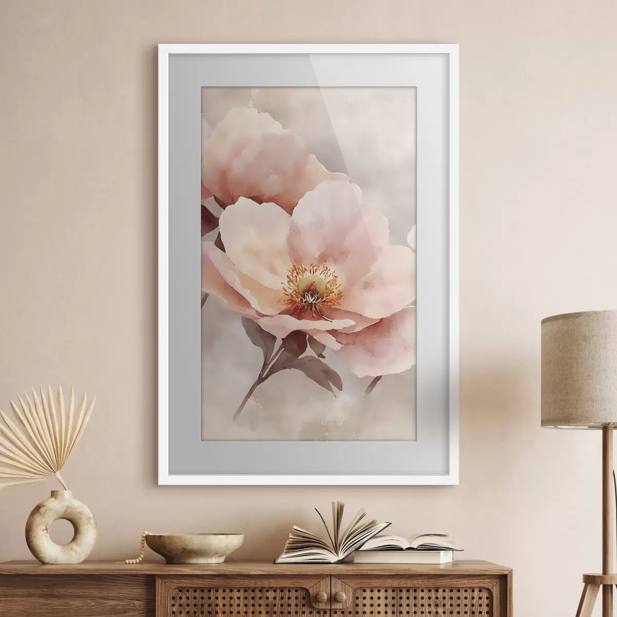 Poster Zarte rosa Pfingstrose f50290