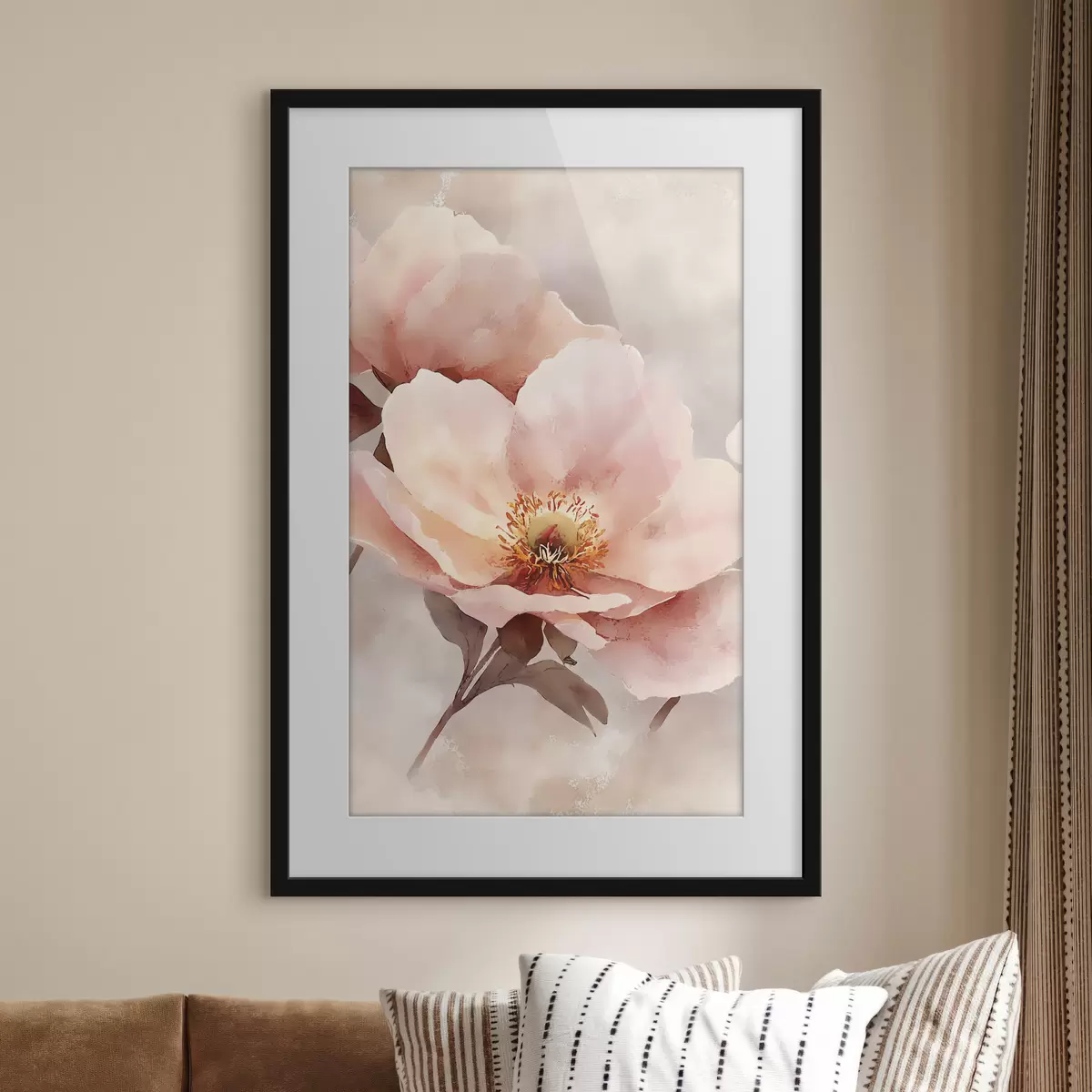 Poster Zarte rosa Pfingstrose f50290