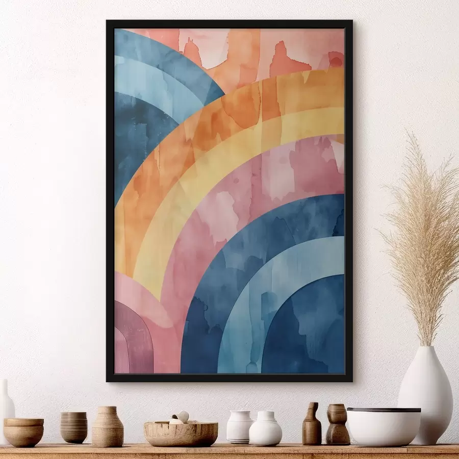 Fototapete Abstrakte Streifen in Regenbogenfarben f50301
