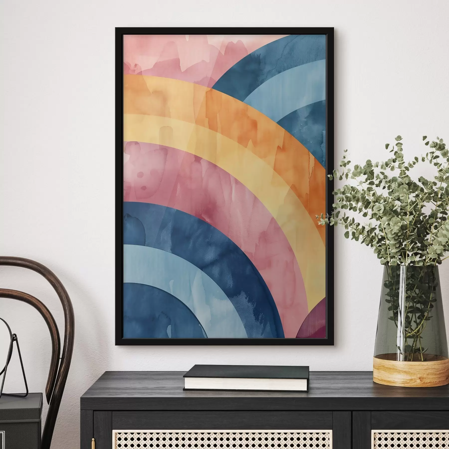 Fototapete Abstrakte Streifen in Regenbogenfarben f50302