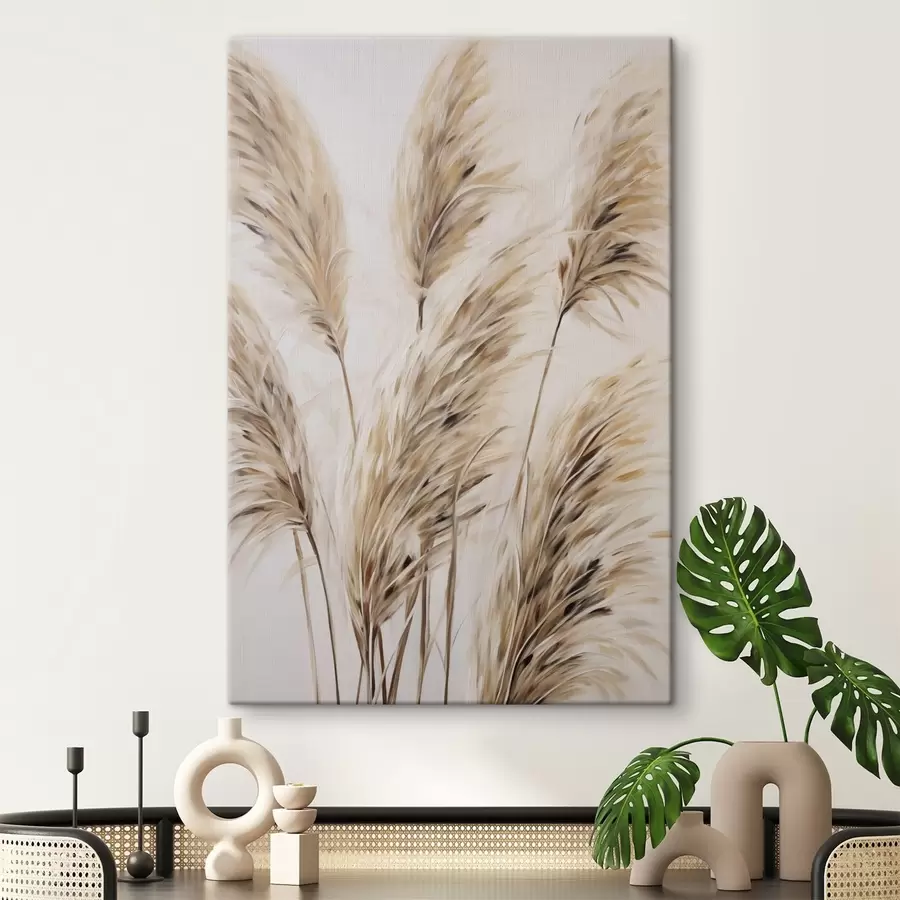 Fototapete Pampas-Zweige, Imitationsgemälde s50268