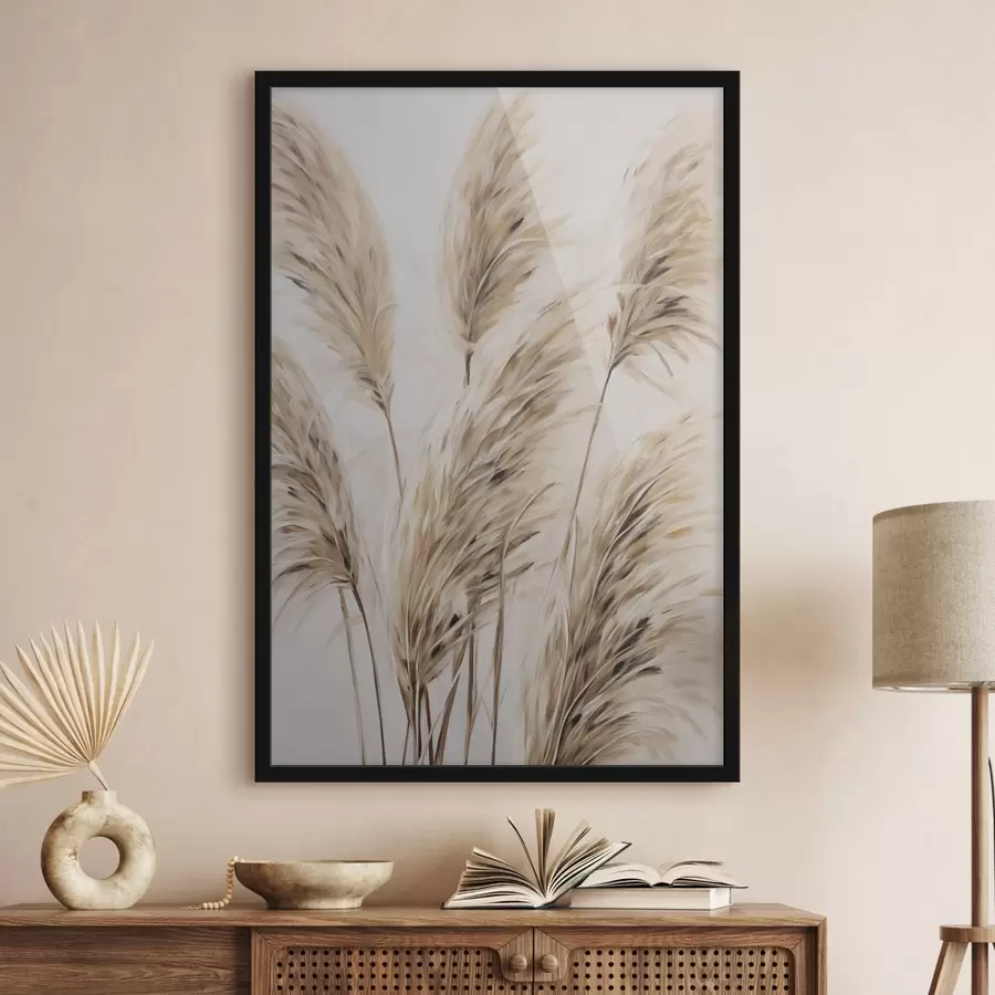 Fototapete Pampas-Zweige, Imitationsgemälde f50268