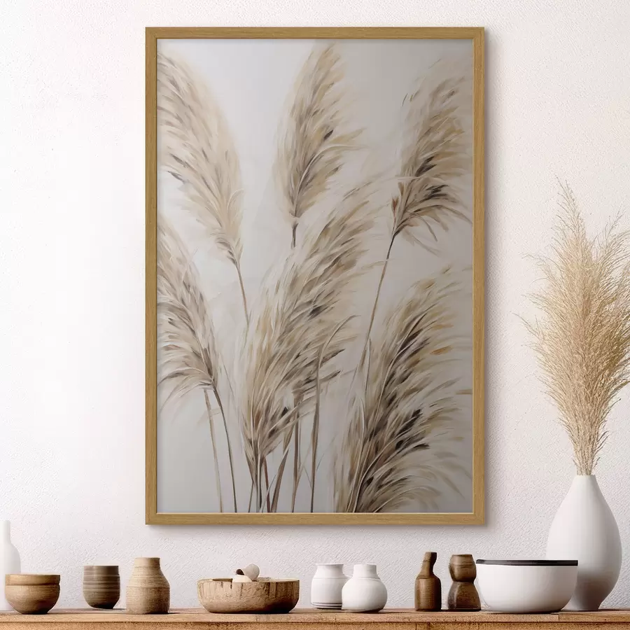 Fototapete Pampas-Zweige, Imitationsgemälde f50268