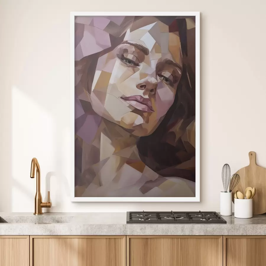 Fototapete Abstraktes Frauenporträt, Malerei-Imitation f50270