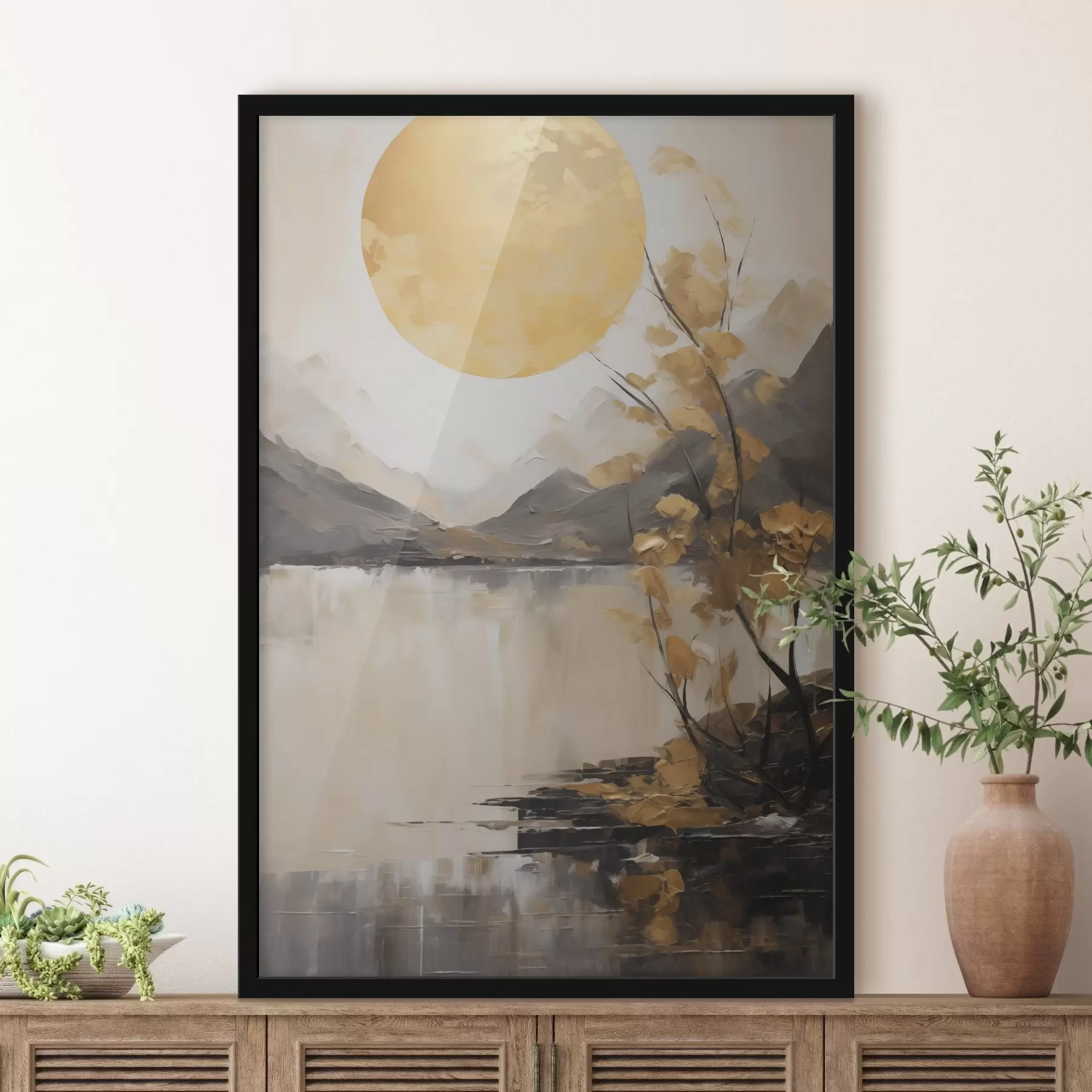 Fototapete Abstrakte Landschaft, Nachahmung der Malerei f50272