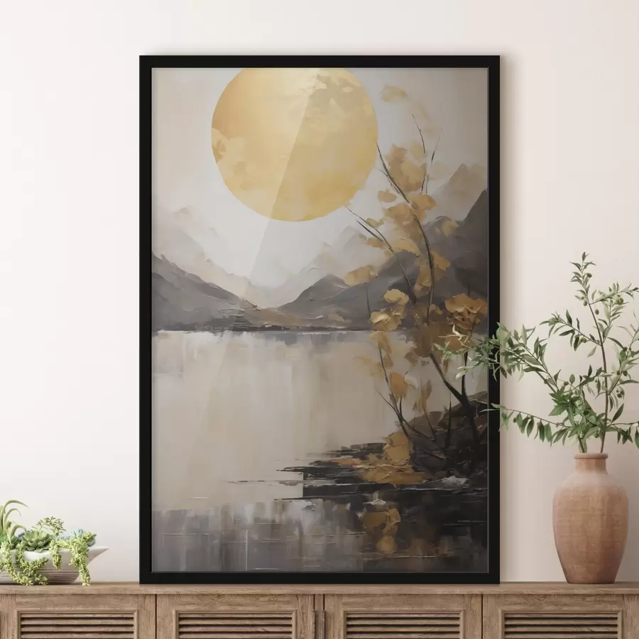 Fototapete Abstrakte Landschaft, Nachahmung der Malerei f50272