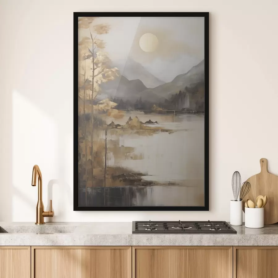 Fototapete Abstrakte Landschaft, Nachahmung der Malerei f50273