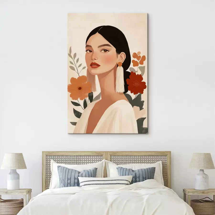 Fototapete Mädchen mit Blumen s50320