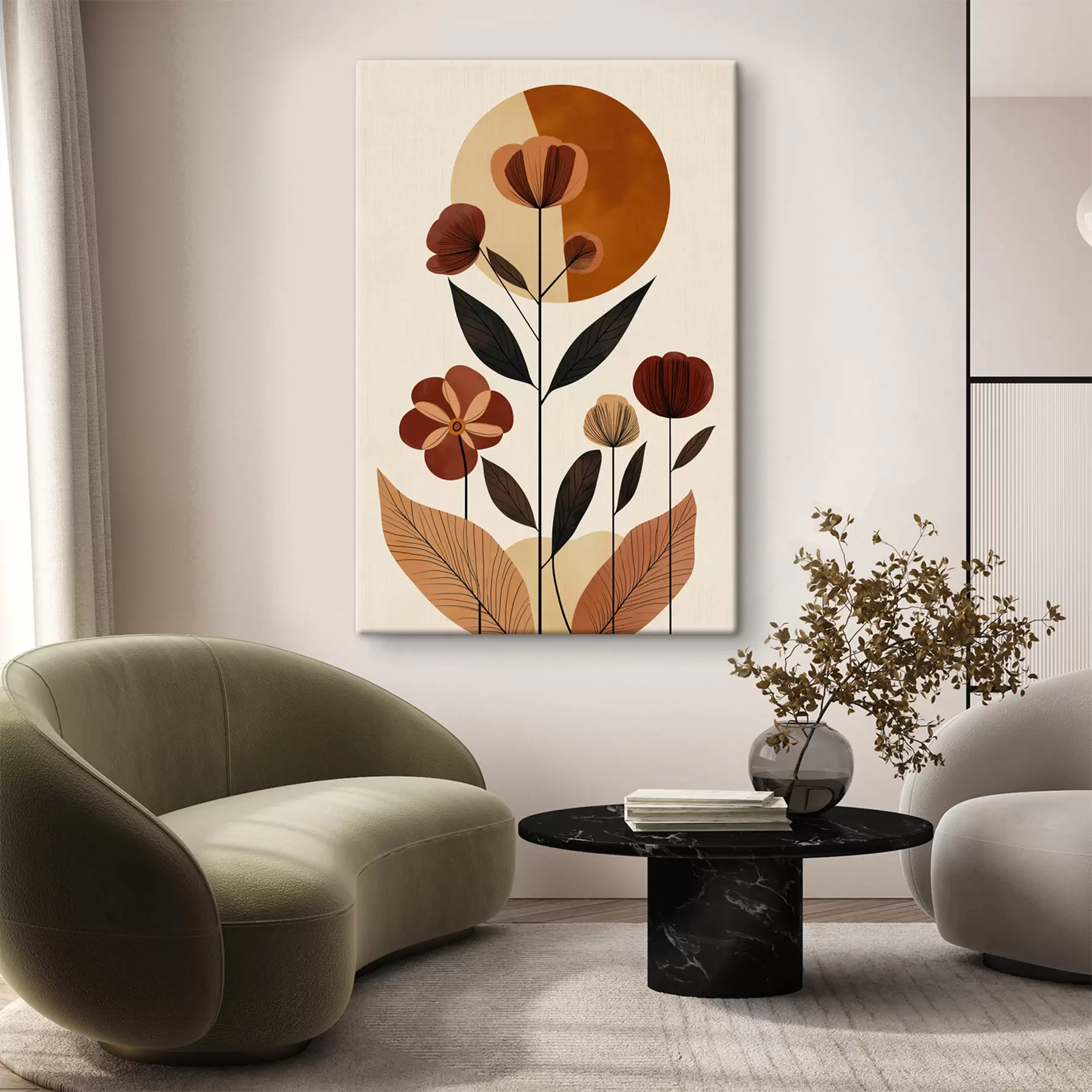 Fototapete Abstrakte Blumen s50342